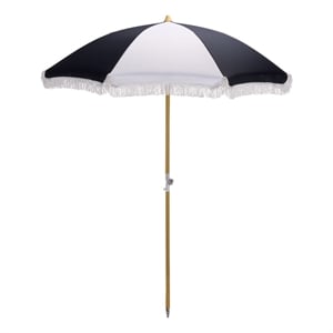 Safavieh Gallo 6.5 Ft Metal and Fabric Beach Umbrella in Navy