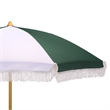 Safavieh Gallo 6.5 Ft Metal and Fabric Beach Umbrella in Green