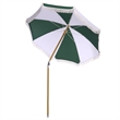 Safavieh Gallo 6.5 Ft Metal and Fabric Beach Umbrella in Green