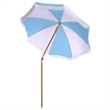 Safavieh Gallo 6.5 Ft Metal and Fabric Beach Umbrella in Baby Blue