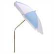 Safavieh Gallo 6.5 Ft Metal and Fabric Beach Umbrella in Baby Blue