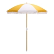 Safavieh Gallo 6.5 Ft Metal and Fabric Beach Umbrella in Yellow