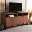 Safavieh Narine 4 Door 2 Shelf Wood  Sideboard/Media in Walnut