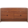 Safavieh Narine 4 Door 2 Shelf Wood  Sideboard/Media in Walnut