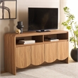 Safavieh Narine 4 Door 2 Shelf Wood Sideboard/Media in Oak