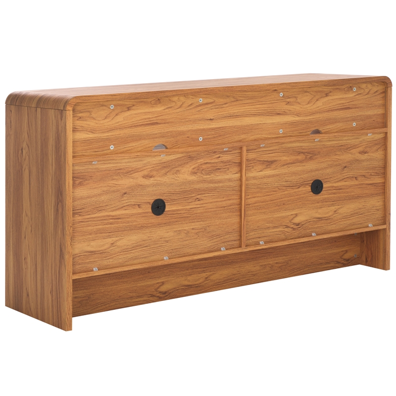 Safavieh Narine 4 Door 2 Shelf Wood Sideboard/Media in Oak