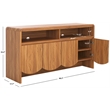 Safavieh Narine 4 Door 2 Shelf Wood Sideboard/Media in Oak