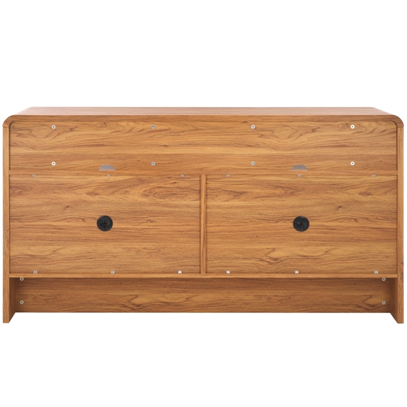 Safavieh Narine 4 Door 2 Shelf Wood Sideboard/Media in Oak