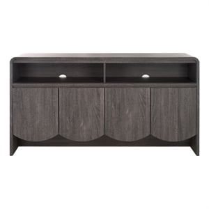 Safavieh Narine 4 Door 2 Shelf Wood  Sideboard/Media in Black