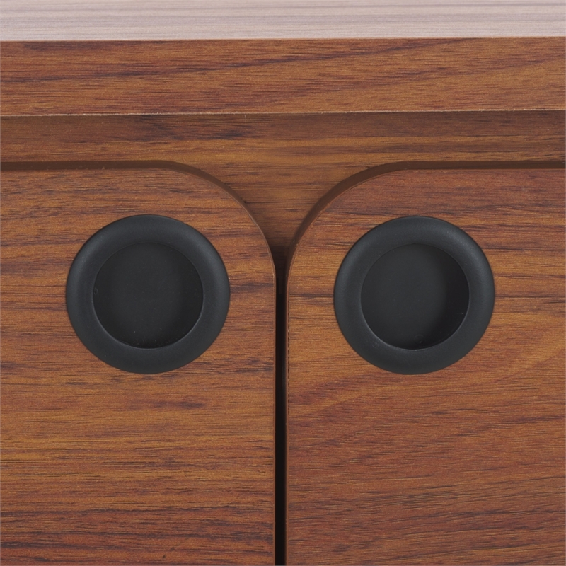 Safavieh Shaelynn 4 Door Wood  Sideboard/Media in Walnut / Black
