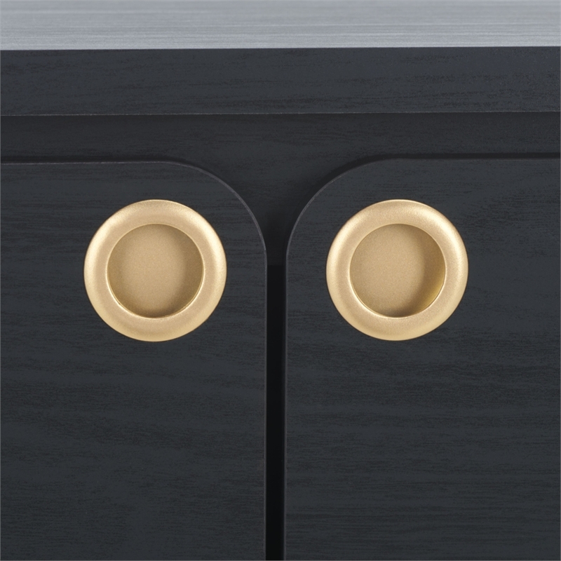 Safavieh Shaelynn 4 Door Wood  Sideboard/Media in Black / Black