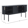 Safavieh Shaelynn 4 Door Wood  Sideboard/Media in Black / Black