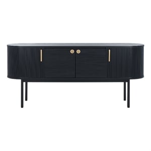 Safavieh Shaelynn 4 Door Wood  Sideboard/Media in Black / Black