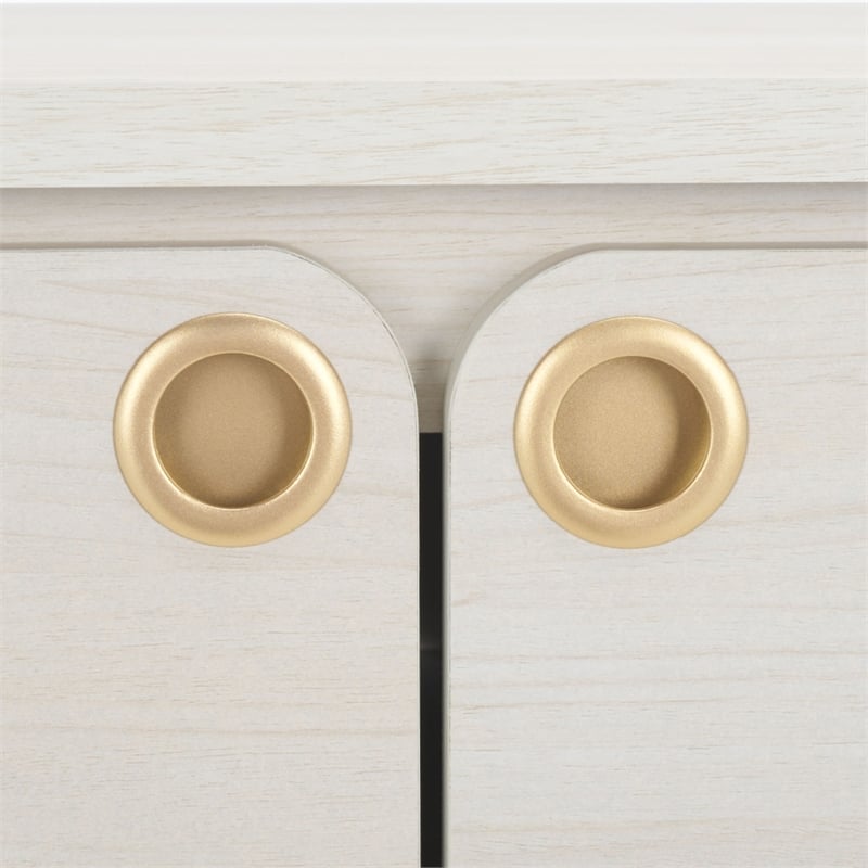 Safavieh Shaelynn 4 Door Wood  Sideboard/Media in White / Gold