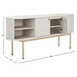 Safavieh Shaelynn 4 Door Wood  Sideboard/Media in White / Gold