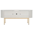 Safavieh Shaelynn 4 Door Wood  Sideboard/Media in White / Gold