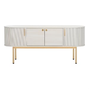 Safavieh Shaelynn 4 Door Wood  Sideboard/Media in White / Gold