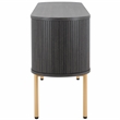 Safavieh Shaelynn 4 Door Wood  Sideboard/Media  in Black / Gold