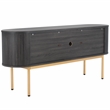 Safavieh Shaelynn 4 Door Wood  Sideboard/Media  in Black / Gold