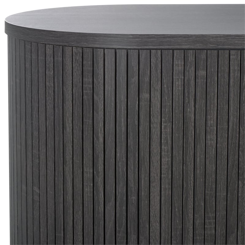 Safavieh Shaelynn 4 Door Wood  Sideboard/Media  in Black / Gold