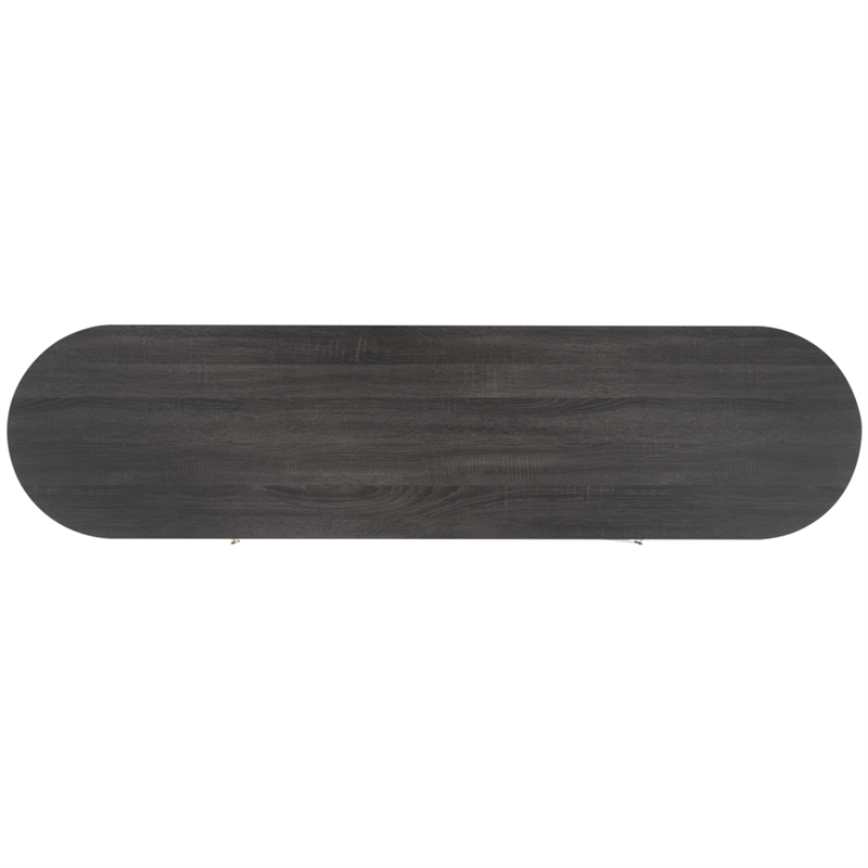 Safavieh Shaelynn 4 Door Wood  Sideboard/Media  in Black / Gold