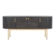 Safavieh Shaelynn 4 Door Wood  Sideboard/Media  in Black / Gold