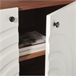 Safavieh Mayln 4 Door Wood and Steel Sideboard/Mediastand in Ivory / White
