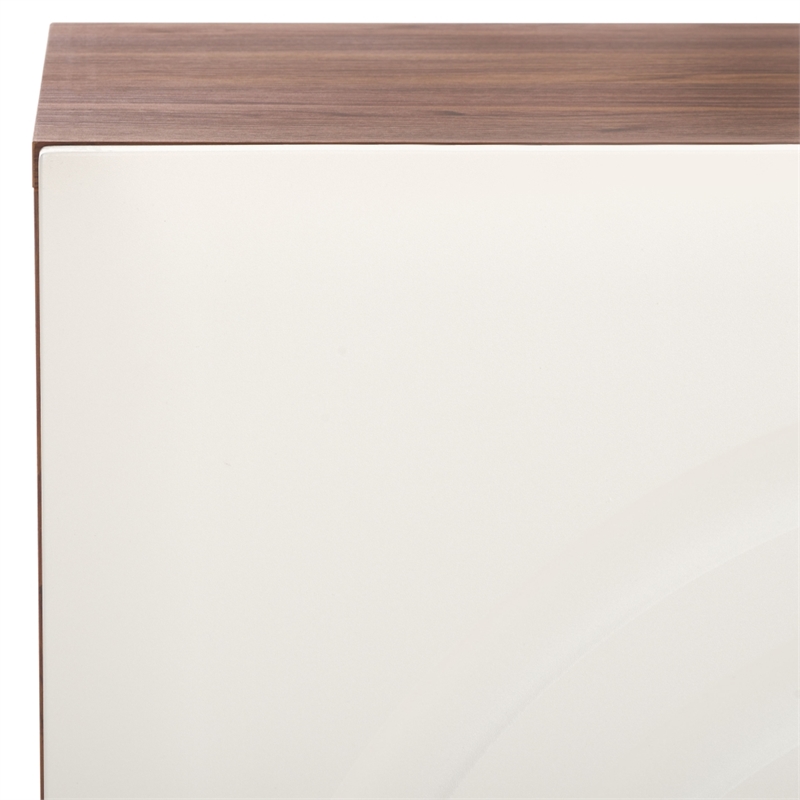 Safavieh Mayln 4 Door Wood and Steel Sideboard/Mediastand in Ivory / White