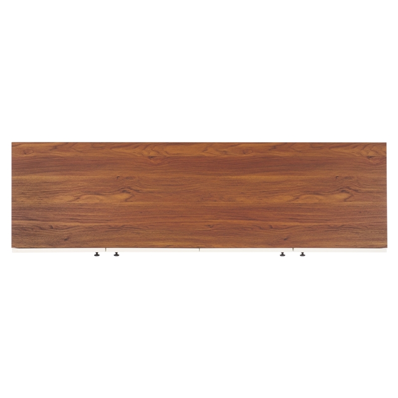 Safavieh Mayln 4 Door Wood and Steel Sideboard/Mediastand in Ivory / White