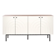 Safavieh Mayln 4 Door Wood and Steel Sideboard/Mediastand in Ivory / White