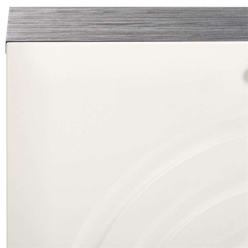 Safavieh Mayln 4 Door Wood and Steel Sideboard/Mediastand  in Black / White