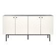 Safavieh Mayln 4 Door Wood and Steel Sideboard/Mediastand  in Black / White