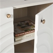 Safavieh Mayln 4 Door Wood and Steel Sideboard/Mediastand   in White / White