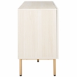 Safavieh Mayln 4 Door Wood and Steel Sideboard/Mediastand   in White / White