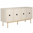Safavieh Mayln 4 Door Wood and Steel Sideboard/Mediastand   in White / White
