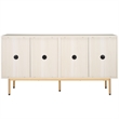 Safavieh Mayln 4 Door Wood and Steel Sideboard/Mediastand   in White / White
