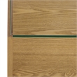 Safavieh Acres Wood Accent Table in Natural / Glass