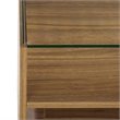 Safavieh Acres Wood Accent Table in Dark Oak / Glass