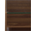 Safavieh Acres Wood Accent Table in Walnut / Glass