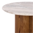 Safavieh Lauretta Marble and Wood Side Table in Gray / White / Brown