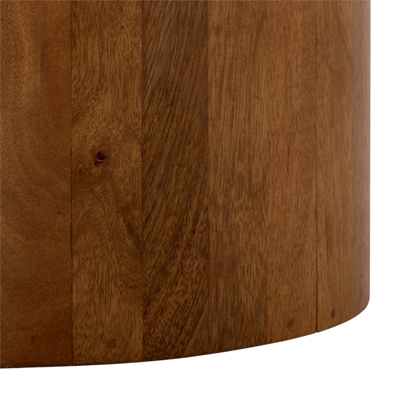 Safavieh Lauretta Marble and Wood Side Table in Gray / White / Brown