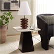 Safavieh Tecia Marble and Iron Side Table  in Brown/ White / Black