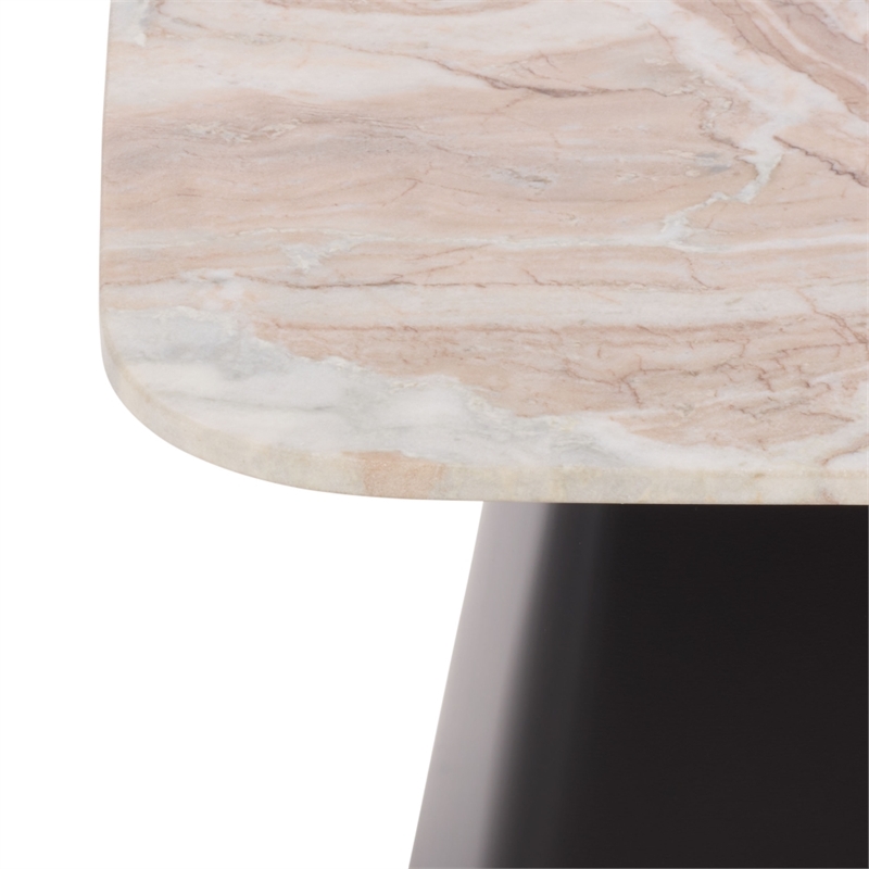 Safavieh Tecia Marble and Iron Side Table  in Brown/ White / Black