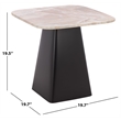 Safavieh Tecia Marble and Iron Side Table  in Brown/ White / Black