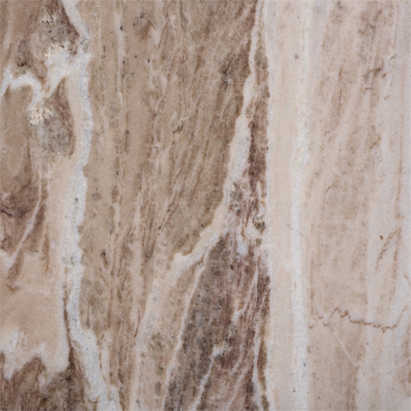 Safavieh Calana Marble and Wood Side Table in  White / Brown