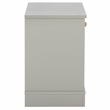 Safavieh Shafa Wood Side Table in Light Gray / Brass