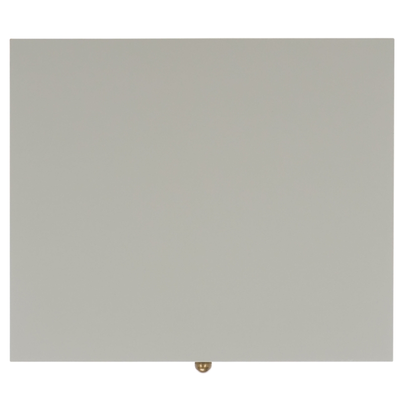 Safavieh Shafa Wood Side Table in Light Gray / Brass