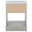 Safavieh Shafa Wood Side Table in Light Gray / Brass