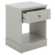 Safavieh Shafa Wood Side Table in Light Gray / Brass