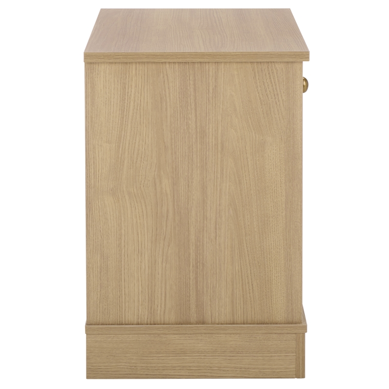 Safavieh Shafa Wood Side Table  in Natural / Brass